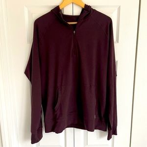 Vuori Ponto Performance Half Zip Hoodie / Mahogany Heather color / Large